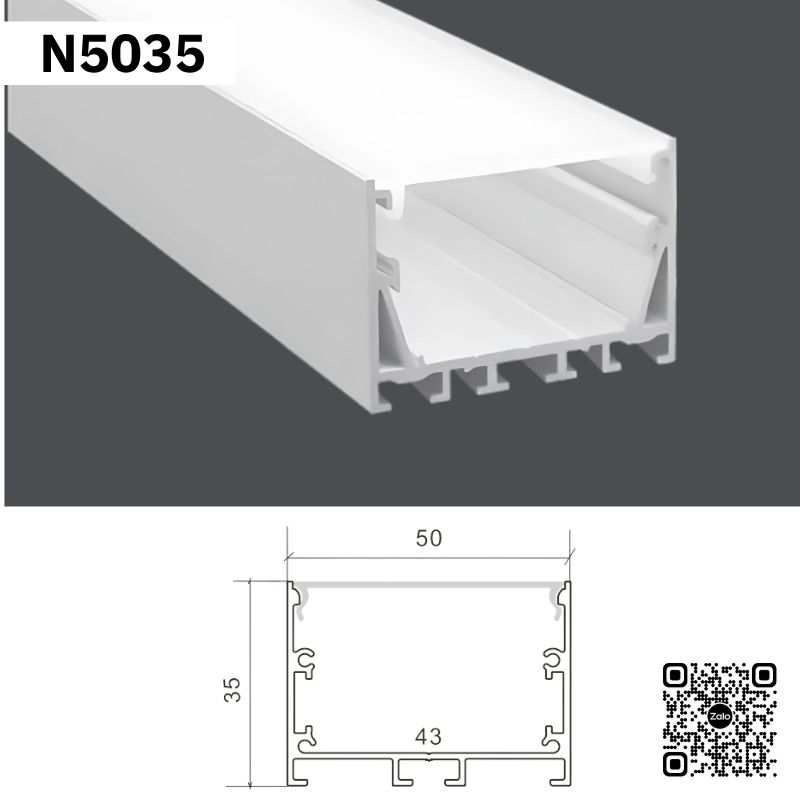Thanh Nhôm Định Hình Lắp Nổi 3 Mét | N5035